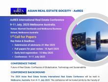 AsRES 2025 Conference 1st Call for Papers